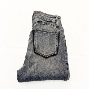 Good American Good Waist Black 170 Raw Hem Skinny Denim Jeans Size 8 / 29